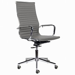 Кресло офисное BRABIX PREMIUM "Intense EX-531", экокожа, хром, темно-серое, 532542 фото