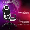 Кресло компьютерное BRABIX "Alpha GM-018", ткань/экокожа, черное/белое, 532640, GM-018_532640
