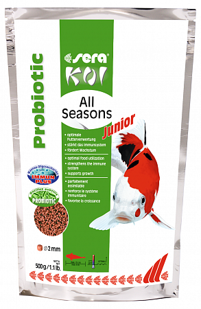 Сера Корм для прудовых рыб Koi Junior All Seasons Probiotic  500 г. фото