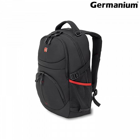 Рюкзак GERMANIUM "S-06" универсальный, уплотненная спинка, облегченный, черный, 46х32х15 см, 226953 фото