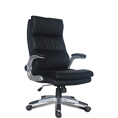 Кресло офисное BRABIX "Fregat EX-510", рециклированная кожа, черное, 530863 фото