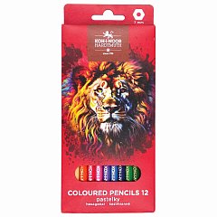 Карандаши цветные KOH-I-NOOR "RED LION" 12 цветов, шестигранные, 2,8 мм, натуральное дерево, 3552/12, 3552012063KS фото
