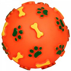 Игрушка для собак из винила "Мяч с лапками и косточками", d110мм, Triol фото