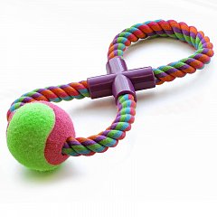 Игрушка для собак "Веревка-восьмёрка, мяч", 295мм, Triol фото