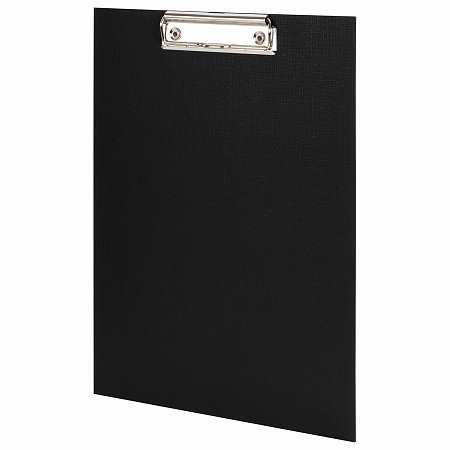Доска-планшет STAFF "EVERYDAY" с прижимом А4 (225х316 мм), картон/бумвинил, РОССИЯ, черная, 229051 фото