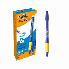 Ручка стираемая гелевая с грипом BIC "Gelocity Illusion", СИНЯЯ, корпус синий, линия 0,3 мм, 516518 фото