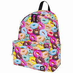 Рюкзак BRAUBERG, универсальный, сити-формат, Donuts, 20 литров, 41х32х14 см, 228862 фото