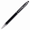 Ручка-стилус SONNEN для смартфонов/планшетов, СИНЯЯ, корпус черный, серебристые детали, линия письма 1 мм, 141589