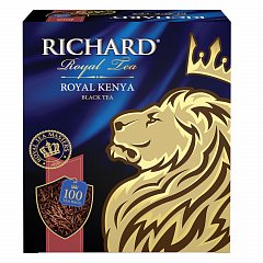 Чай RICHARD "Royal Kenya", черный, 100 пакетиков по 2 г, 100438 фото