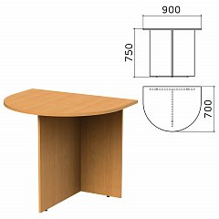 Стол приставной к столу для переговоров (640110) "Монолит", 900х700х750 мм, бук бавария, ПМ19.1 фото