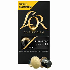 Кофе в алюминиевых капсулах L'OR "Espresso Ristretto" для кофемашин Nespresso, 10 порций, 4028609 фото