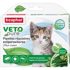 Beaphar Капли «Био» от блох и клещей для котят. 3 пипетки фото