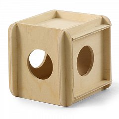 Игрушка-кубик для мелких животных деревянный, 115*100*100мм, Gamma фото