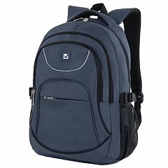 Рюкзак BRAUBERG универсальный, 3 отделения, темно-синий, 46х31х18 см, 270760 фото