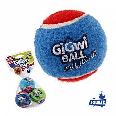 Игрушка для собак Три мяча с пищалкой 4,8см, серия GiGwi BALL Originals фото