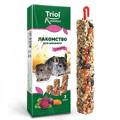 Лакомство Тriol Standard для шиншилл с овощами (уп. 2 шт), 100г, Triol фото