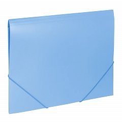 Папка на резинках BRAUBERG "Office", голубая, до 300 листов, 500 мкм, 228078 фото