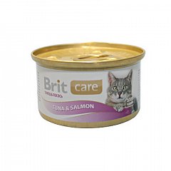 Консервы суперпремиум класса для кошек BRIT Care Тунец и лосось фото