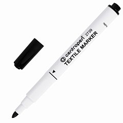 Маркер для ткани ЧЕРНЫЙ CENTROPEN "Textile Marker", круглый наконечник, 1,8 мм, 2739, 5 2739 9212 фото
