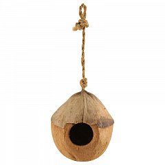 Домик для птиц из кокоса "Бунгало", 100-130мм, серия NATURAL , Triol фото