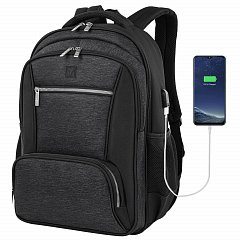 Рюкзак BRAUBERG URBAN универсальный, с отделением для ноутбука, серый/черный, 46х30х18 см, 270751 фото