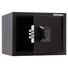 Сейф мебельный BRABIX "SF-230EL", 230х310х250 мм, электронный замок, черный, 291147, S103BR211614 фото