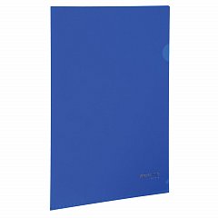 Папка-уголок жесткая, непрозрачная BRAUBERG, синяя, 0,15 мм, 224880 фото