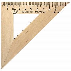 Треугольник деревянный, угол 45, 11 см, УЧД, С138 фото