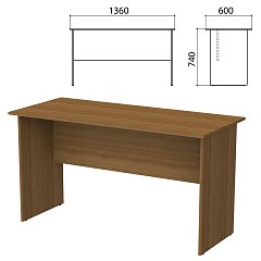 Стол письменный "Бюджет", 1360х600х740 мм, орех французский, 402661-190 фото
