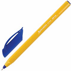 Ручка шариковая масляная BRAUBERG "Extra Glide Orange", СИНЯЯ, трехгранная, узел 0,7 мм, линия письма 0,35 мм, 142925 фото