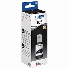 Чернила EPSON 105 (C13T00Q140) для СНПЧ L7160/L7180, черные пигментные, ОРИГИНАЛЬНЫЕ фото