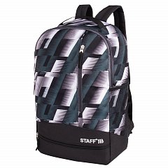 Рюкзак STAFF STRIKE универсальный, 3 кармана, черно-серый, 45х27х12 см, 270784 фото