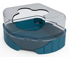 Туалет-домик-песочница Rody 3 угловой для хомяков, мышей -  цвет стальной синий, 206041 фото
