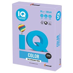 Бумага цветная IQ color А4, 80 г/м2, 500 л., тренд, бледно-лиловая, LA12 фото