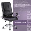 Кресло офисное BRABIX "Forward EX-570", хром, экокожа, черное, 531837
