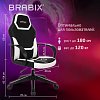 Кресло компьютерное BRABIX "Alpha GM-018", ткань/экокожа, черное/белое, 532640, GM-018_532640