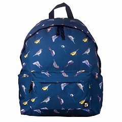 Рюкзак BRAUBERG универсальный, сити-формат, синий, "Птицы", 23 литра, 43х34х15 см, 226401 фото