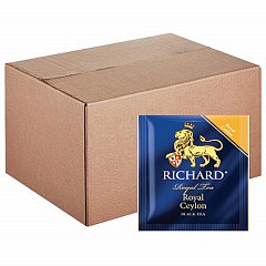 Чай RICHARD "Royal Ceylon" черный, 200 пакетиков в конвертах по 2 г, 100182 фото