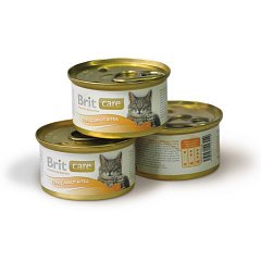 Консервы суперпремиум класса для кошек BRIT Care Тунец. морковь и горошек фото