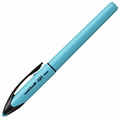 Ручка-роллер Uni-Ball AIR Micro, СИНЯЯ, корпус голубой, узел 0,5мм, линия 0,24мм, ш/к 15951, UBA-188-E BLUE фото