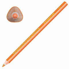 Карандаш цветной утолщенный STAEDTLER "Noris club", 1 шт., трехгранный, грифель 4 мм, оранжевый, 1284-4 фото
