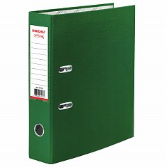 Папка-регистратор ОФИСМАГ с арочным механизмом, покрытие из ПВХ, 75 мм, зеленая, 225751 фото