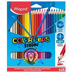 Карандаши цветные MAPED COLOR PEP'S Strong, набор 24 цвета, грифель 3,2мм, пластиков.корпус, 862724 фото