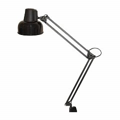 Светильник настольный "Бета", на струбцине, лампа накаливания/люминесцентная/светодиодная, до 60 Вт, черный, высота 70 см, Е27 фото