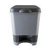 Ведро-контейнер 20 л с педалью, для мусора, 43х33х33 см, цвет серый/графит, 428-СЕРЫЙ, 434280165