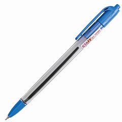 Ручка шариковая масляная автоматическая STAFF "OBP-252", СИНЯЯ, узел 0,7 мм, линия 0,35 мм, 142969 фото