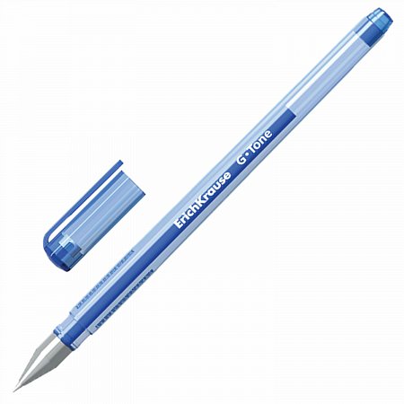 Ручка гелевая ERICH KRAUSE "G-Tone", СИНЯЯ, корпус тонированный синий, узел 0,5 мм, линия письма 0,4 мм, 17809 фото