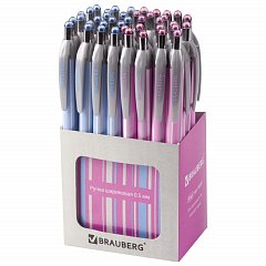 Ручка шариковая автоматическая BRAUBERG "Sakura", корпус ассорти, узел 0,5 мм, линия письма 0,3 мм, 141287 фото