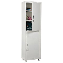 Шкаф медицинский 1-створчатый HILFE "МД 1 1650/SS" 1755х500х320 мм, белый, S26199201009 фото