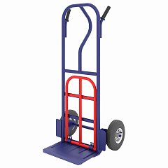 Тележка грузовая двухколесная, с дополнительной откидной полкой, КГ 250 П (грузоподъемность - 250 кг, колёса D=250 мм), КГ250П фото